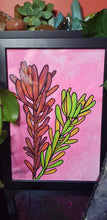 Load image into Gallery viewer, leucadendron flower Australian floral tattoo inspired artwork
