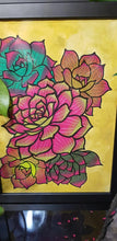 Load image into Gallery viewer, Succulents flower Australian floral tattoo inspired artwork
