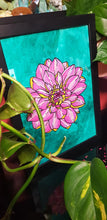 Load image into Gallery viewer, Magenta dahlia flower Australian floral tattoo inspired artwork
