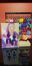 Load image into Gallery viewer, Purple berry handmade glitter polymer clay earrings
