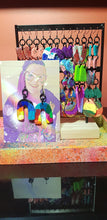 Load image into Gallery viewer, Mystical rainbows glitter handmade earrings polymer clay
