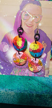 Load image into Gallery viewer, Sweet candy pops glitter handmade earrings polymer clay
