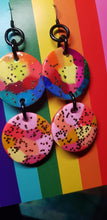 Load image into Gallery viewer, Sweet candy pops glitter handmade earrings polymer clay
