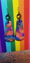 Load image into Gallery viewer, SALE $10!!!!!  Pearl glitter handmade earrings polymer clay
