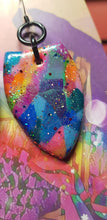 Load image into Gallery viewer, Shimmering rainbow glitter handmade earrings polymer clay

