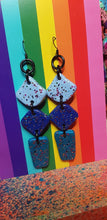 Load image into Gallery viewer, Freshwater glitter handmade earrings polymer clay

