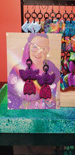Load image into Gallery viewer, Tulips glitter handmade earrings polymer clay
