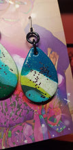 Load image into Gallery viewer, Luck of the Irish glitter handmade earrings polymer clay
