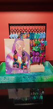 Load image into Gallery viewer, Galaxy &amp; rainbow glitter handmade earrings polymer clay
