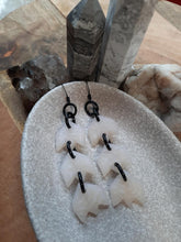 Load image into Gallery viewer, Snowflakes dangle handmade earrings polymer clay earthy
