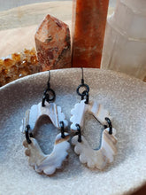 Load image into Gallery viewer, River sand dangle handmade earrings polymer clay earthy
