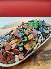 Load image into Gallery viewer, Tie dye gum nut stud handmade earrings polymer clay earthy
