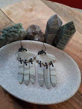 Load image into Gallery viewer, Oakmoss dangle handmade earrings polymer clay earthy
