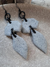 Load image into Gallery viewer, River rock dangle handmade earrings polymer clay earthy
