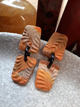 Load image into Gallery viewer, Maple leaves stud handmade earrings polymer clay earthy
