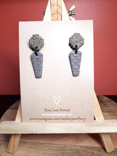 Load image into Gallery viewer, Umber stud handmade earrings polymer clay earthy
