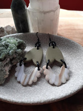 Load image into Gallery viewer, Glacier sand dangle handmade earrings polymer clay earthy
