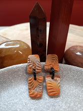 Load image into Gallery viewer, Maple leaves stud handmade earrings polymer clay earthy
