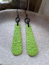 Load image into Gallery viewer, Green dream dangle handmade earrings polymer clay earthy
