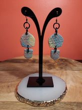 Load image into Gallery viewer, Ocean foam dangle handmade earrings polymer clay earthy
