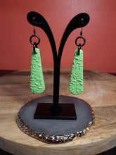 Load image into Gallery viewer, Green dream dangle handmade earrings polymer clay earthy
