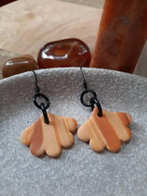 Load image into Gallery viewer, Mango sorbet dangle handmade earrings polymer clay earthy
