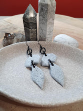Load image into Gallery viewer, River rock dangle handmade earrings polymer clay earthy
