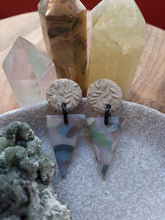 Load image into Gallery viewer, Little seedling stud handmade earrings polymer clay earthy
