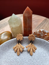 Load image into Gallery viewer, Shooting stars stud handmade earrings polymer clay earthy
