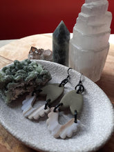 Load image into Gallery viewer, Glacier sand dangle handmade earrings polymer clay earthy

