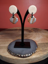 Load image into Gallery viewer, Toffee stud handmade earrings polymer clay earthy
