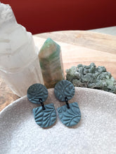 Load image into Gallery viewer, Stormy sky stud handmade earrings polymer clay earthy
