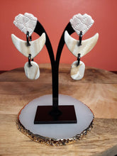 Load image into Gallery viewer, Toffee stud handmade earrings polymer clay earthy
