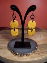 Load image into Gallery viewer, Spiced butternut dangle handmade earrings polymer clay earthy
