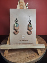 Load image into Gallery viewer, Nutmeg dangle handmade earrings polymer clay earthy
