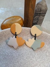 Load image into Gallery viewer, Summer haze stud handmade earrings polymer clay earthy
