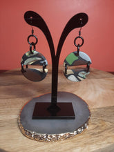 Load image into Gallery viewer, Smokey Quartz dangle handmade earrings polymer clay earthy
