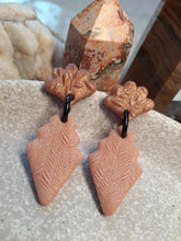 Load image into Gallery viewer, Tuscan sun stud handmade earrings polymer clay earthy
