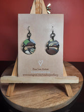 Load image into Gallery viewer, Smokey Quartz dangle handmade earrings polymer clay earthy
