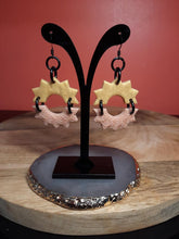Load image into Gallery viewer, Sunshine dangle handmade earrings polymer clay earthy
