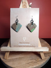 Load image into Gallery viewer, Magical moth wings dangle handmade earrings polymer clay earthy
