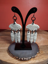Load image into Gallery viewer, Oakmoss dangle handmade earrings polymer clay earthy
