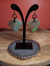 Load image into Gallery viewer, Magical moth wings dangle handmade earrings polymer clay earthy
