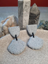 Load image into Gallery viewer, Granite stud handmade earrings polymer clay earthy
