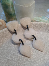 Load image into Gallery viewer, Silk paper stud handmade earrings polymer clay earthy
