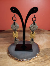 Load image into Gallery viewer, Wrenwood dangle handmade earrings polymer clay earthy

