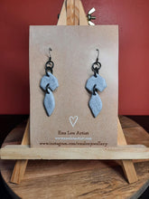 Load image into Gallery viewer, River rock dangle handmade earrings polymer clay earthy
