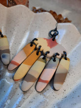 Load image into Gallery viewer, Glamour dangle handmade earrings polymer clay earthy
