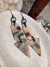 Load image into Gallery viewer, Pale oak dangle handmade earrings polymer clay earthy
