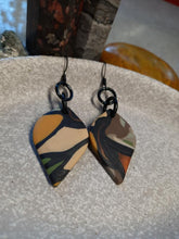 Load image into Gallery viewer, Ivy leaves dangle handmade earrings polymer clay earthy
